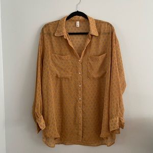 American Apparel Chiffon Button-up Oversized